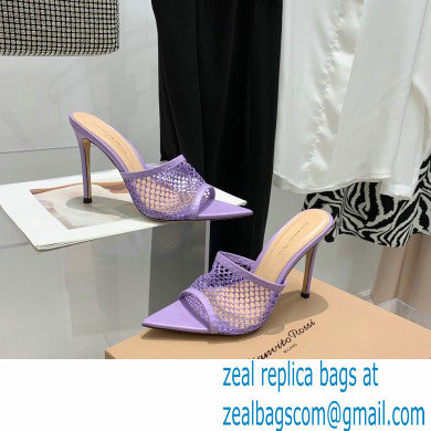 Gianvito Rossi Heel 10.5cm Alisa Mules Lilac 2022