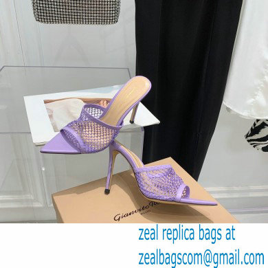 Gianvito Rossi Heel 10.5cm Alisa Mules Lilac 2022