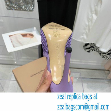 Gianvito Rossi Heel 10.5cm Alisa Mules Lilac 2022 - Click Image to Close