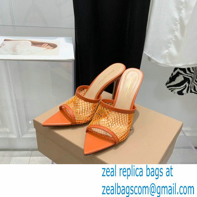 Gianvito Rossi Heel 10.5cm Alisa Mules Orange 2022 - Click Image to Close