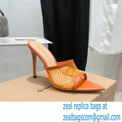 Gianvito Rossi Heel 10.5cm Alisa Mules Orange 2022