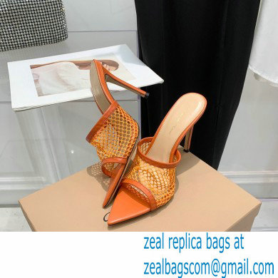 Gianvito Rossi Heel 10.5cm Alisa Mules Orange 2022 - Click Image to Close