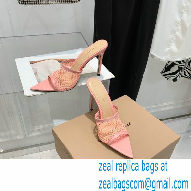 Gianvito Rossi Heel 10.5cm Alisa Mules Pink 2022 - Click Image to Close