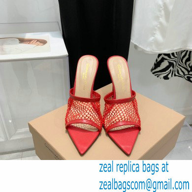 Gianvito Rossi Heel 10.5cm Alisa Mules Red 2022