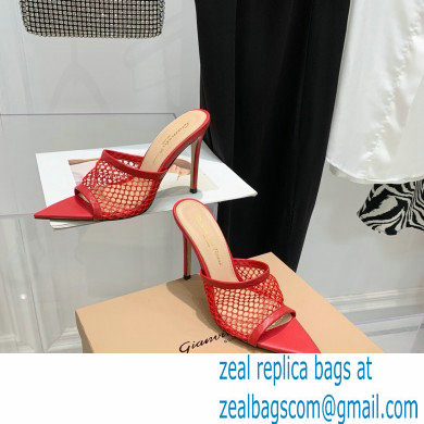 Gianvito Rossi Heel 10.5cm Alisa Mules Red 2022