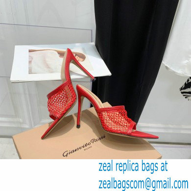 Gianvito Rossi Heel 10.5cm Alisa Mules Red 2022