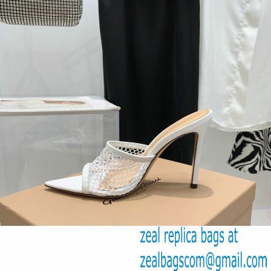 Gianvito Rossi Heel 10.5cm Alisa Mules White 2022