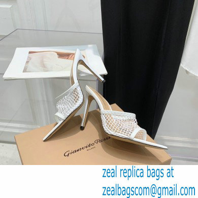 Gianvito Rossi Heel 10.5cm Alisa Mules White 2022