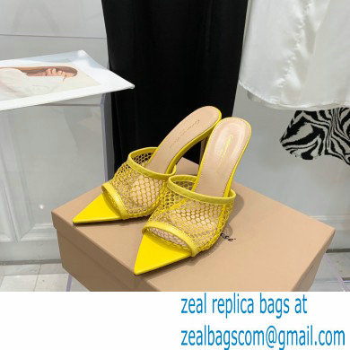 Gianvito Rossi Heel 10.5cm Alisa Mules Yellow 2022