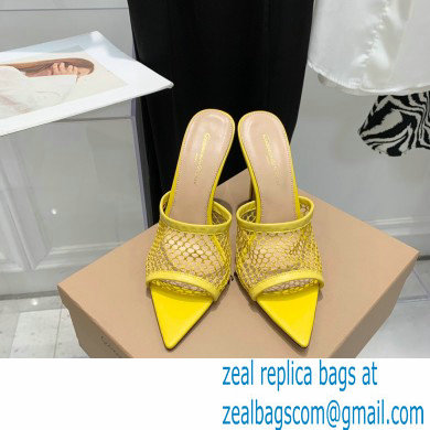 Gianvito Rossi Heel 10.5cm Alisa Mules Yellow 2022