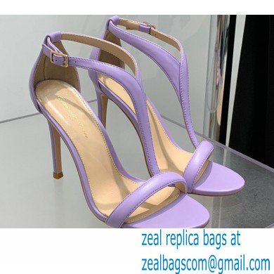 Gianvito Rossi Heel 10.5cm Eiko Stiletto Leather Sandals Lilac 2022