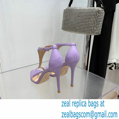 Gianvito Rossi Heel 10.5cm Eiko Stiletto Leather Sandals Lilac 2022 - Click Image to Close