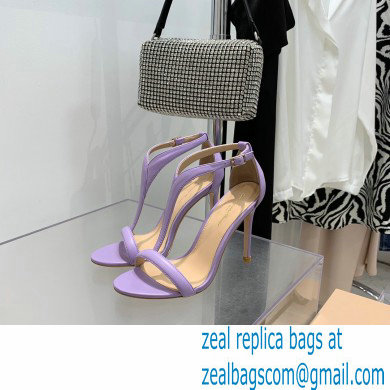 Gianvito Rossi Heel 10.5cm Eiko Stiletto Leather Sandals Lilac 2022 - Click Image to Close