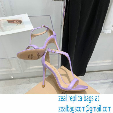 Gianvito Rossi Heel 10.5cm Eiko Stiletto Leather Sandals Lilac 2022