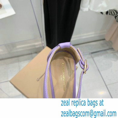 Gianvito Rossi Heel 10.5cm Eiko Stiletto Leather Sandals Lilac 2022