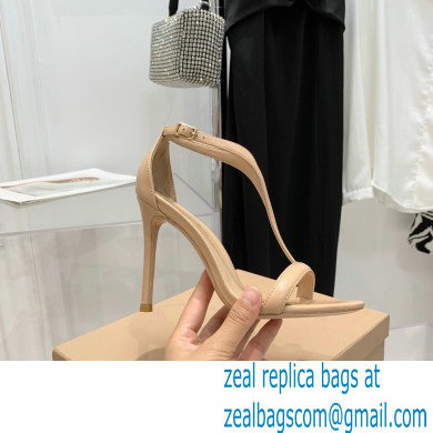 Gianvito Rossi Heel 10.5cm Eiko Stiletto Leather Sandals Nude 2022 - Click Image to Close