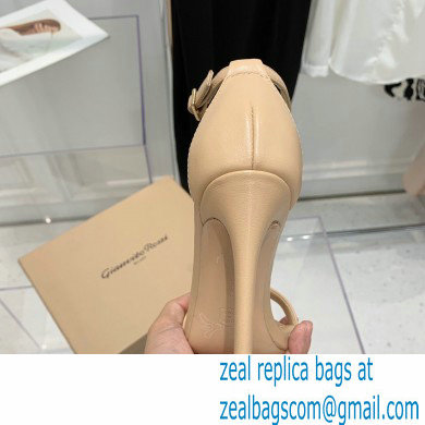 Gianvito Rossi Heel 10.5cm Eiko Stiletto Leather Sandals Nude 2022