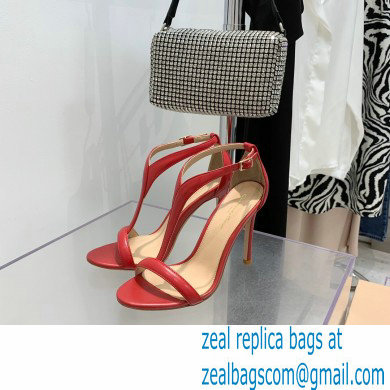 Gianvito Rossi Heel 10.5cm Eiko Stiletto Leather Sandals Red 2022 - Click Image to Close