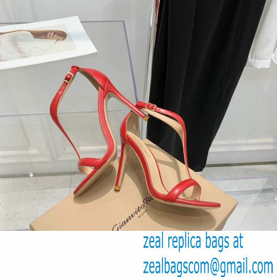 Gianvito Rossi Heel 10.5cm Eiko Stiletto Leather Sandals Red 2022 - Click Image to Close