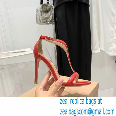 Gianvito Rossi Heel 10.5cm Eiko Stiletto Leather Sandals Red 2022