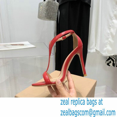 Gianvito Rossi Heel 10.5cm Eiko Stiletto Leather Sandals Red 2022 - Click Image to Close