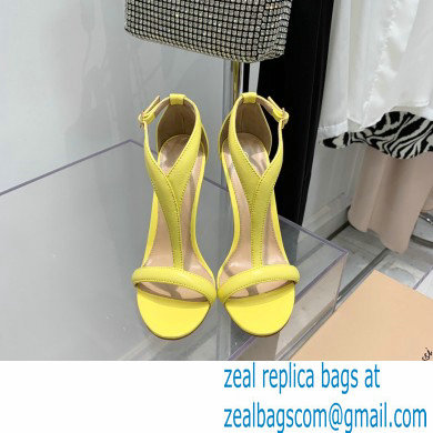 Gianvito Rossi Heel 10.5cm Eiko Stiletto Leather Sandals Yellow 2022