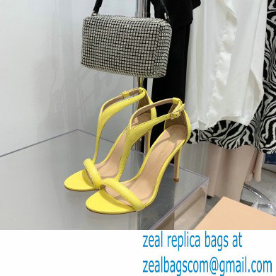 Gianvito Rossi Heel 10.5cm Eiko Stiletto Leather Sandals Yellow 2022