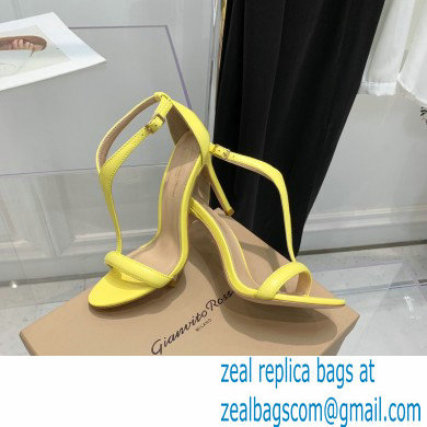 Gianvito Rossi Heel 10.5cm Eiko Stiletto Leather Sandals Yellow 2022 - Click Image to Close