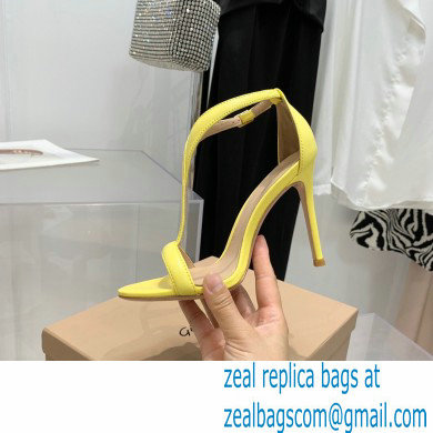 Gianvito Rossi Heel 10.5cm Eiko Stiletto Leather Sandals Yellow 2022