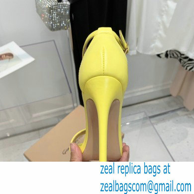 Gianvito Rossi Heel 10.5cm Eiko Stiletto Leather Sandals Yellow 2022 - Click Image to Close