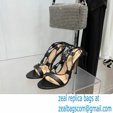Gianvito Rossi Heel 10.5cm Giza Leather Sandals Black 2022