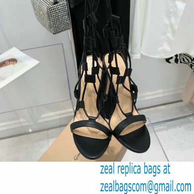 Gianvito Rossi Heel 10.5cm Giza Leather Sandals Black 2022