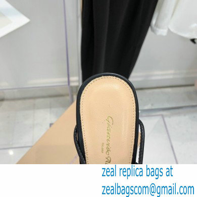 Gianvito Rossi Heel 10.5cm Giza Leather Sandals Black 2022