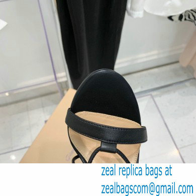 Gianvito Rossi Heel 10.5cm Giza Leather Sandals Black 2022
