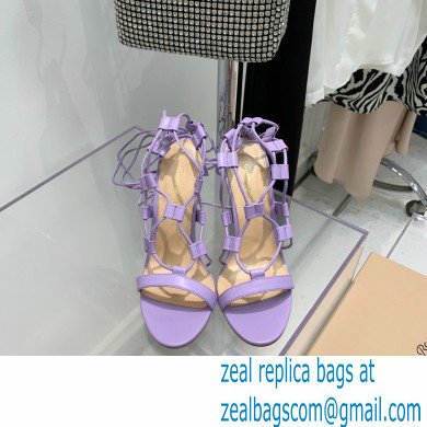 Gianvito Rossi Heel 10.5cm Giza Leather Sandals Lilac 2022