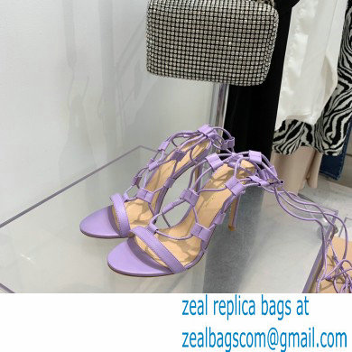 Gianvito Rossi Heel 10.5cm Giza Leather Sandals Lilac 2022