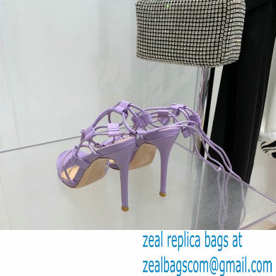 Gianvito Rossi Heel 10.5cm Giza Leather Sandals Lilac 2022