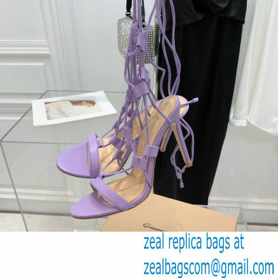 Gianvito Rossi Heel 10.5cm Giza Leather Sandals Lilac 2022