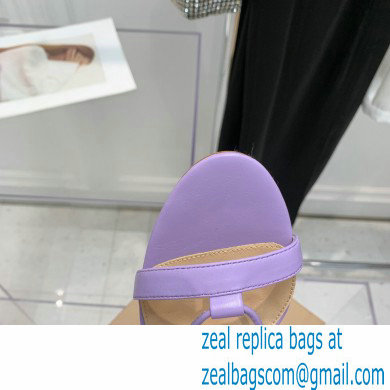 Gianvito Rossi Heel 10.5cm Giza Leather Sandals Lilac 2022
