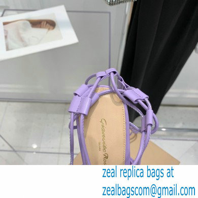 Gianvito Rossi Heel 10.5cm Giza Leather Sandals Lilac 2022