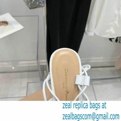 Gianvito Rossi Heel 10.5cm Giza Leather Sandals White 2022