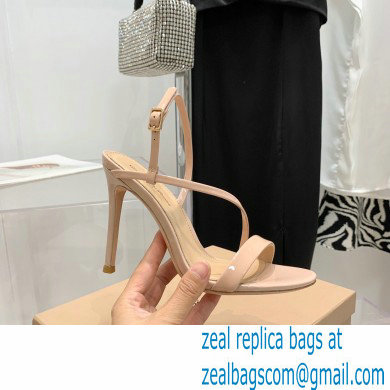 Gianvito Rossi Heel 10.5cm Manhattan Patent Leather Sandals Nude 2022 - Click Image to Close