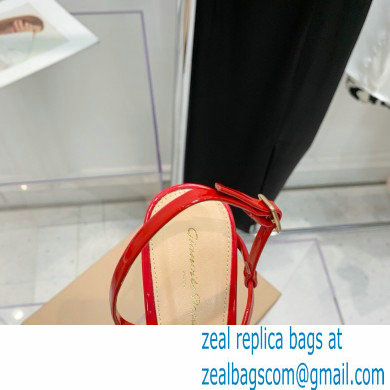 Gianvito Rossi Heel 10.5cm Manhattan Patent Leather Sandals Red 2022 - Click Image to Close