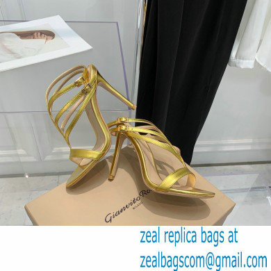 Gianvito Rossi Heel 10.5cm T-strap Sandals Metallic Gold 2022