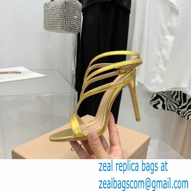 Gianvito Rossi Heel 10.5cm T-strap Sandals Metallic Gold 2022