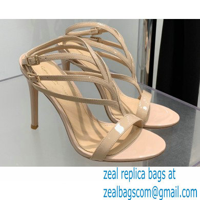 Gianvito Rossi Heel 10.5cm T-strap Sandals Patent Nude 2022