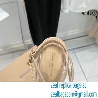 Gianvito Rossi Heel 10.5cm T-strap Sandals Patent Nude 2022 - Click Image to Close