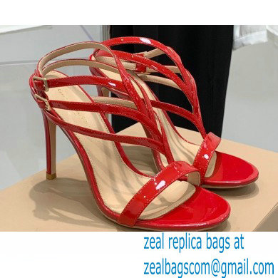 Gianvito Rossi Heel 10.5cm T-strap Sandals Patent Red 2022