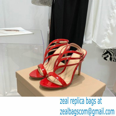 Gianvito Rossi Heel 10.5cm T-strap Sandals Patent Red 2022