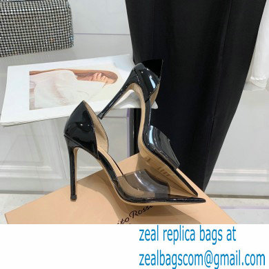 Gianvito Rossi Heel 10.5cm TPU BREE Plexi Sandals PVC Black 2022 - Click Image to Close